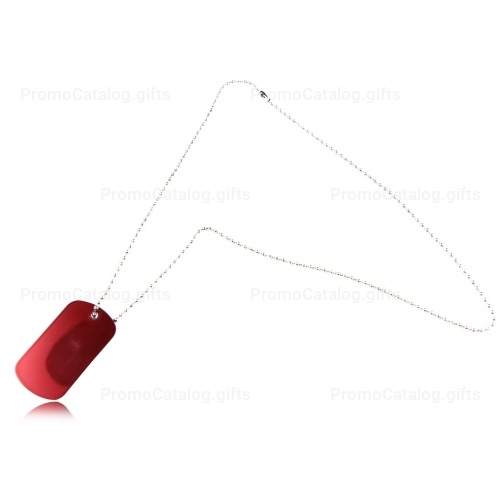 Neck Ball Chain Rectangle Dog Tag