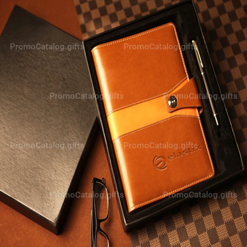 Leather Cover Jotter With 80 Sheet Paper