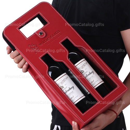 Leather 2 Wine Carrying Tote