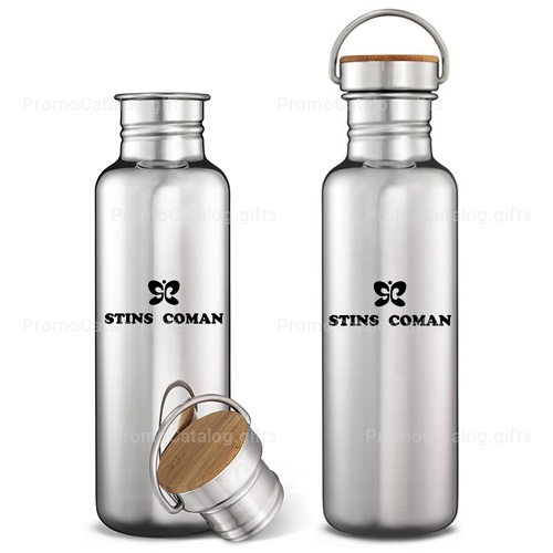 Multi-Layer Stainless Steel Bottle With Bamboo Cap
