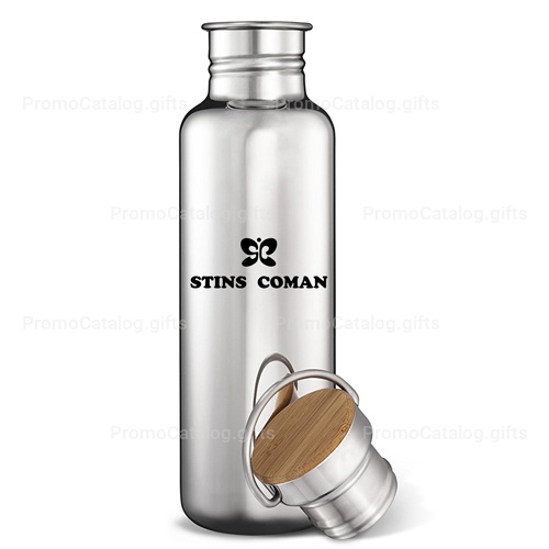 Multi-Layer Stainless Steel Bottle With Bamboo Cap