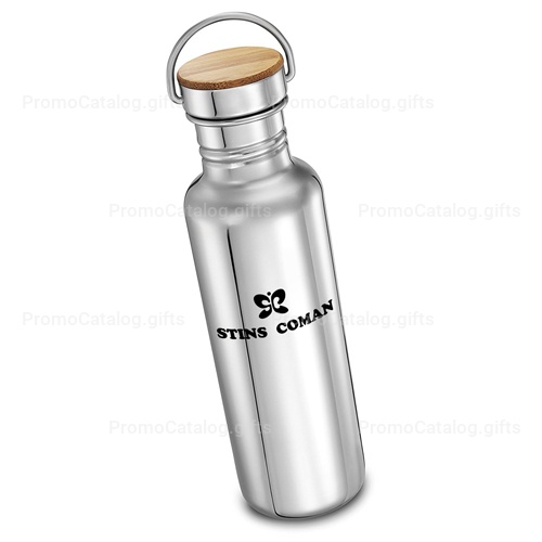 Multi-Layer Stainless Steel Bottle With Bamboo Cap