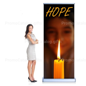 Wide Bottom Aluminum Retractable Roll-Up Banner