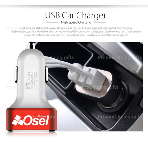 Aluminum 3 Ports USB Car Charger