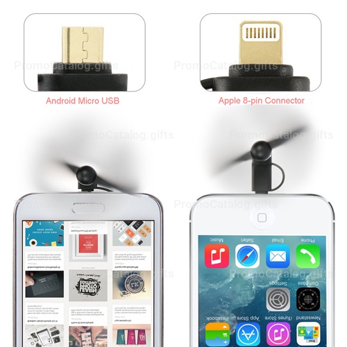 iPhone Android Lightning Micro Mini USB Fan
