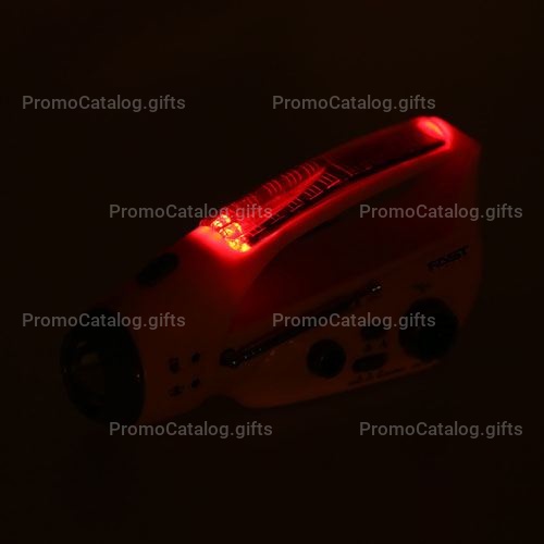 Emergency Portable Solar Power Crank With LED Flashlight