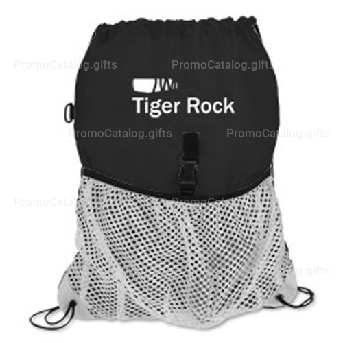 Drawcord Mesh Pocket Drawstring Bag