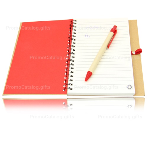 Eco Friendly Spiral Notebook with Pen