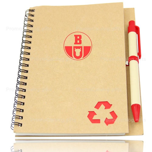 Eco Friendly Spiral Notebook with Pen