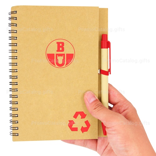 Eco Friendly Spiral Notebook with Pen