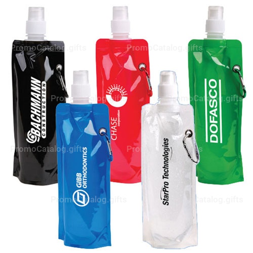16 Oz Folding Roll-Up Water Bottle