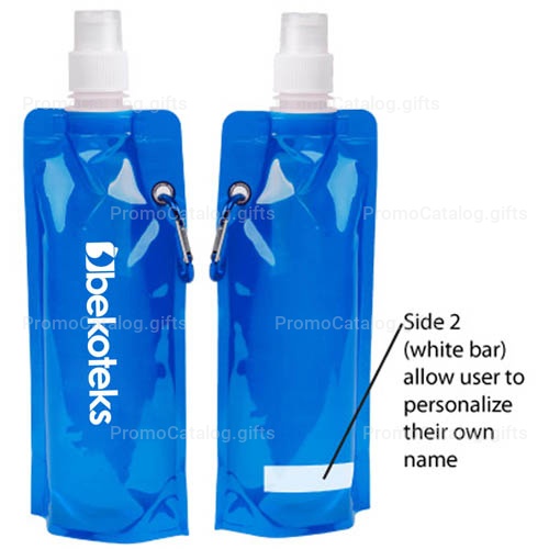 16 Oz Folding Roll-Up Water Bottle