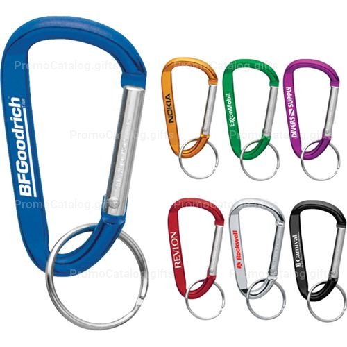 Aluminum Carabiner With Split Key Ring