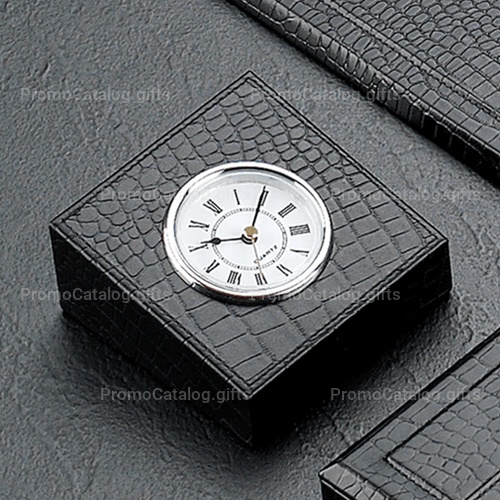 Croco Leather Desk Blotter Accessories Set