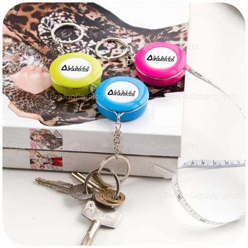 Plastic Mini Tape Measure Keychain