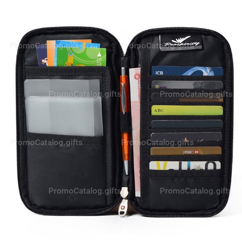 Documents Credit Card Organizer Wristlet Purse