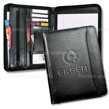 Leather Zippered Portfolio Folder