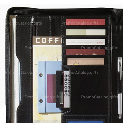 Leather Zippered Portfolio Folder