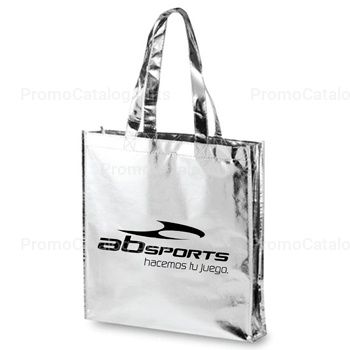 Laminated Metallic Tote Bag With Handle