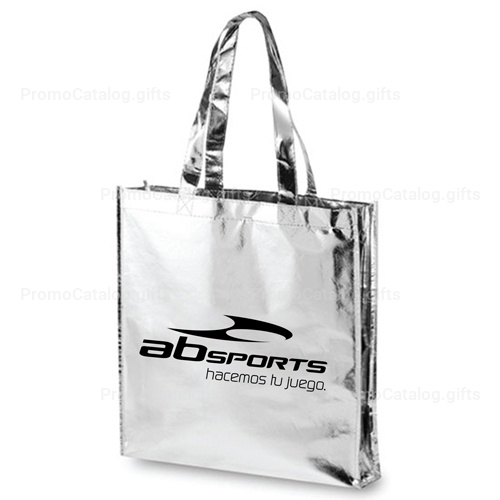 Laminated Metallic Tote Bag With Handle