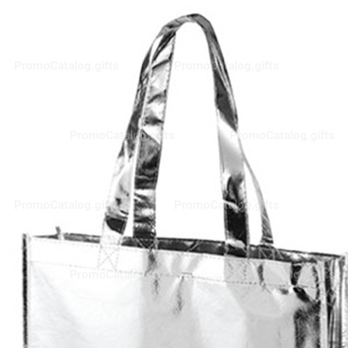 Laminated Metallic Tote Bag With Handle