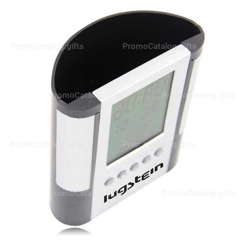 Ritzy Pen Holder With Clock