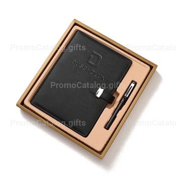 Promotional Executive Pen & PU Leather Planner Diary with Buckle Closure
