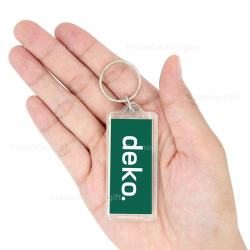 Fancy Rectangle Shaped Acrylic Keychain