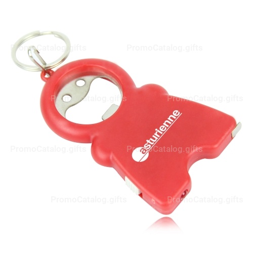 Smile Keychain Opener Light With Tape Measure