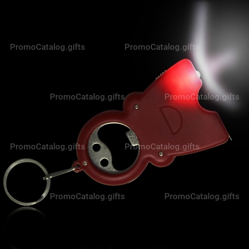 Smile Keychain Opener Light With Tape Measure