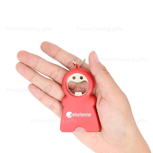 Smile Keychain Opener Light With Tape Measure
