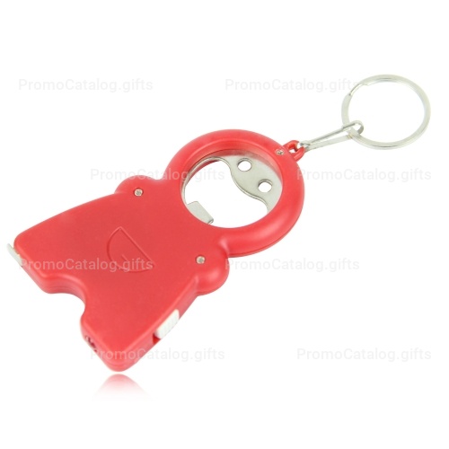 Smile Keychain Opener Light With Tape Measure