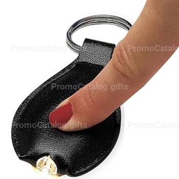 Leatherette Oval Keychain Light