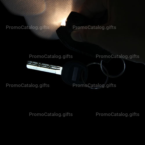 Leatherette Oval Keychain Light