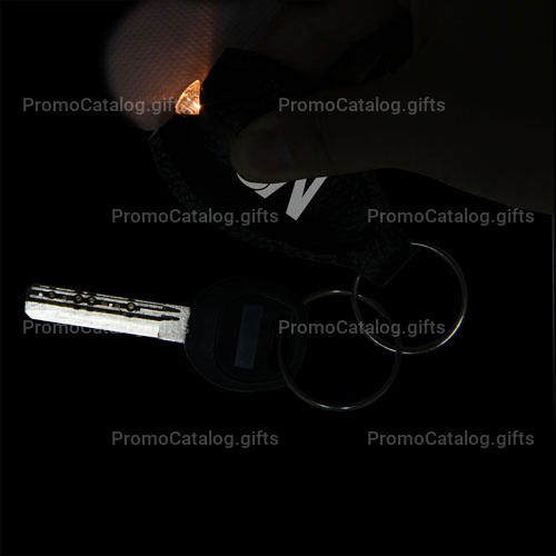 Leatherette Oval Keychain Light