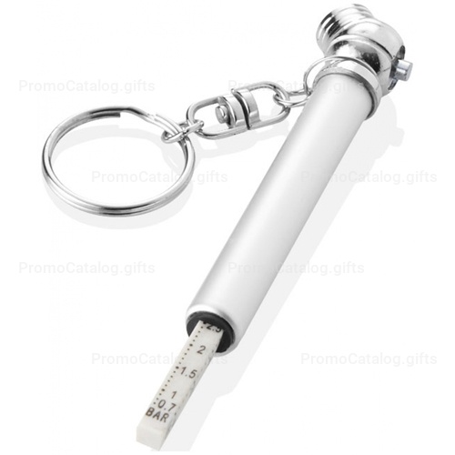 Custom Mini Tire Gauge Keychain