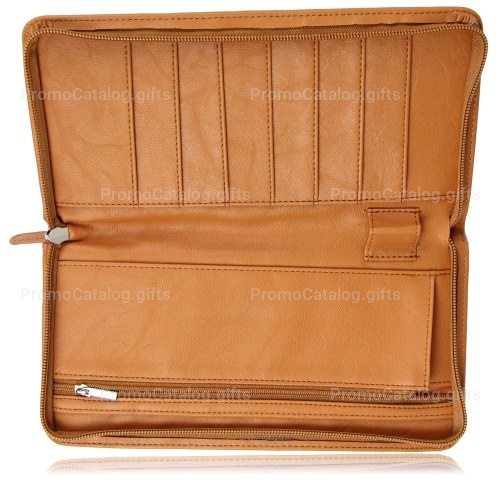 Calfskin Zip-Around Document Holder