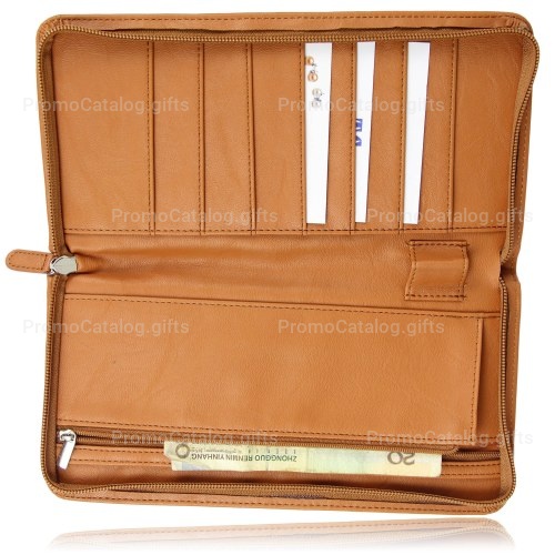 Calfskin Zip-Around Document Holder