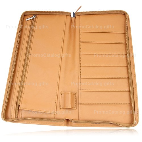 Calfskin Zip-Around Document Holder