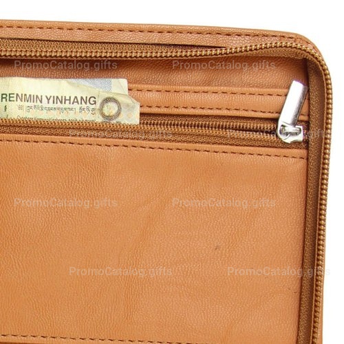 Calfskin Zip-Around Document Holder