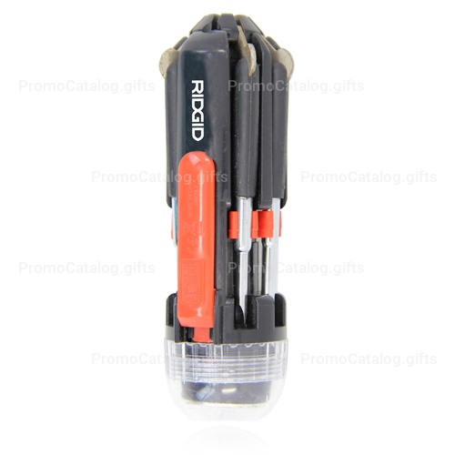 Multi 8 in 1 Screwdriver Set Torch Flashlight