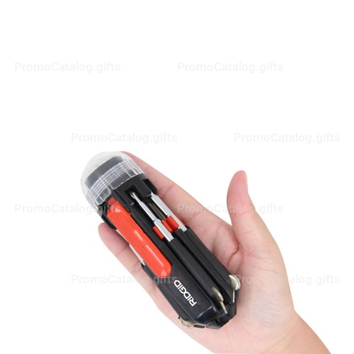 Multi 8 in 1 Screwdriver Set Torch Flashlight