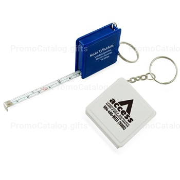 Square Measuring Tape Keychain