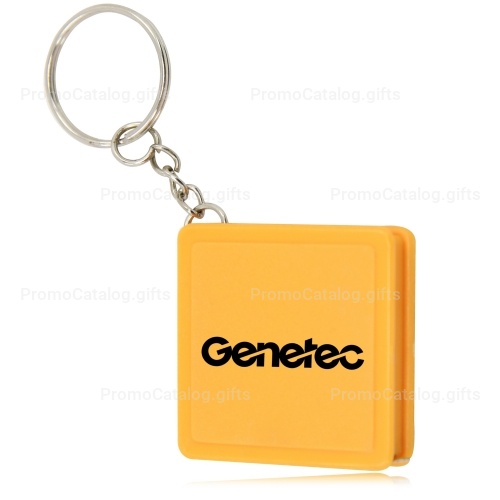 Square Measuring Tape Keychain