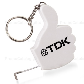Thumbs Up Measuring Tape Key Ring
