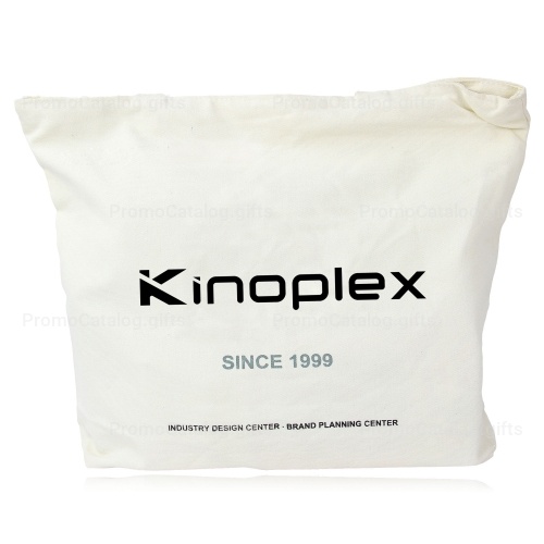 Zippered Closure Cotton Canvas Tote Bag