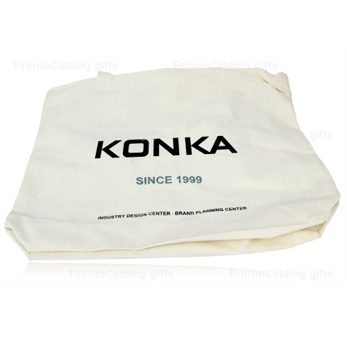 Zippered Closure Cotton Canvas Tote Bag