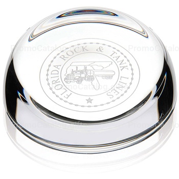 Crystal Hemisphere Paper Weight