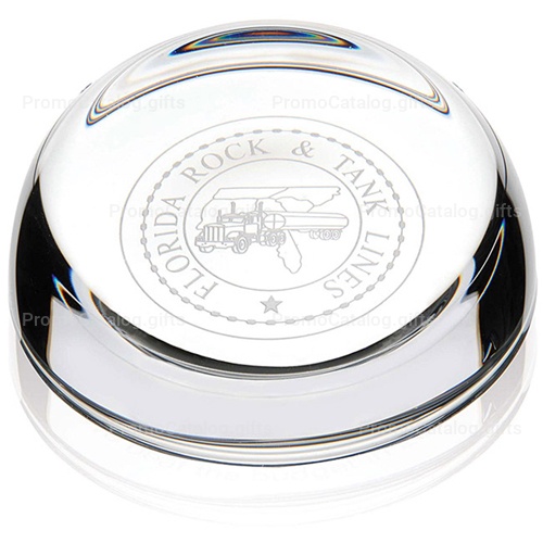 Crystal Hemisphere Paper Weight