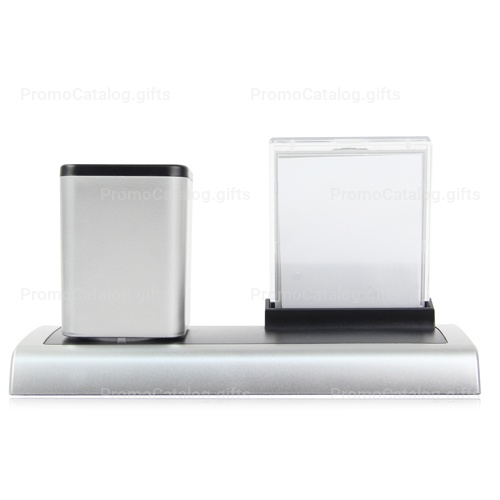 Colorful LED Desk Clock Pen Holder